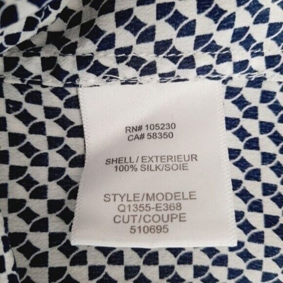 EQUIPMENT FEMME 100% Silk Button Down Blouse Geometric Print Sz XS - Picture 13 of 13